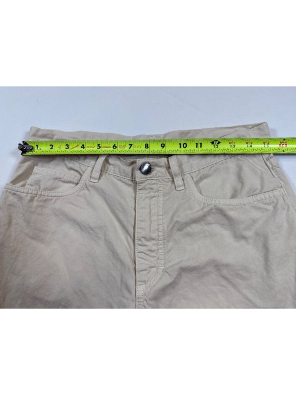 Loro Piana Mens Khaki Beige Casual Chino Pants 32X27 Straight-Leg Blend (PP581) - Picture 8 of 16